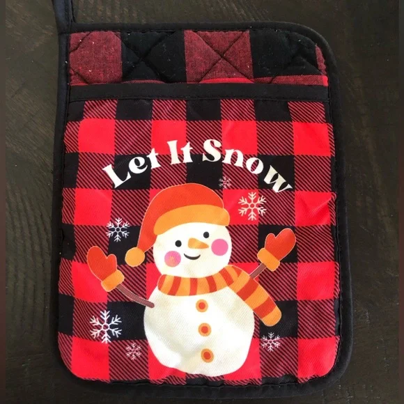 🟡CLEARANCE!!🟡 Assorted Plaid Christmas Pot Holders - Set of 6 - Picture 2 of 7